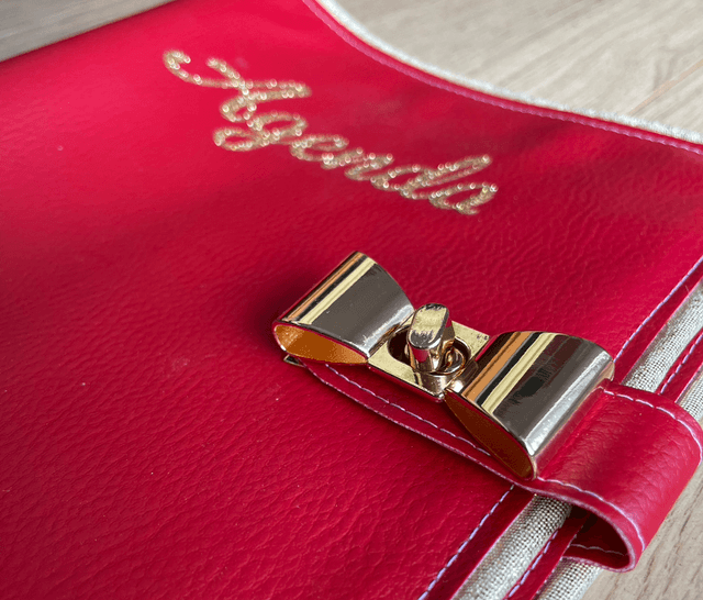 Agenda rechargeable Rouge/or